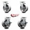 Service Caster 5 Inch V-Groove Semi Steel Swivel Caster Set with Roller Bearings 2 Brakes SCC SCC-20S520-VGR-2-TLB-2 - alternate 7